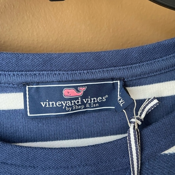Vineyard Vines Men’s Striped Crew Sweatshirt Deep Bay Size XXL - Picture 2 of 7